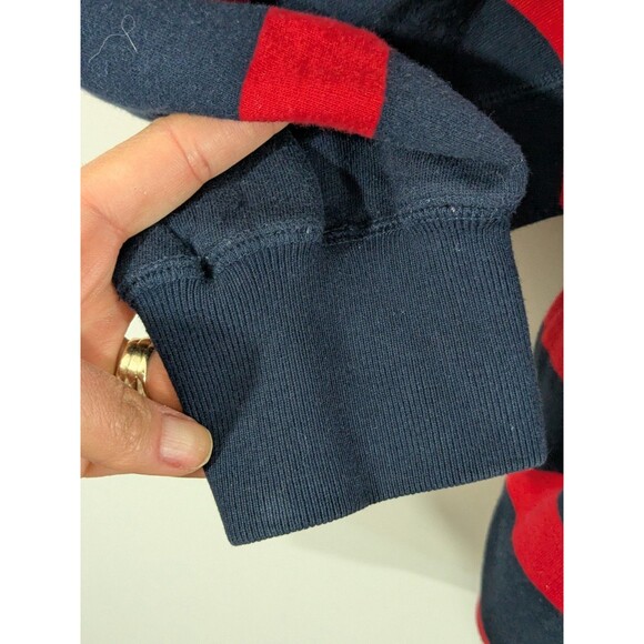 Vintage Polo Ralph Lauren Rugby Striped 1/4 Zip Pullover Sweatshirt XL Oversized - Picture 5 of 11